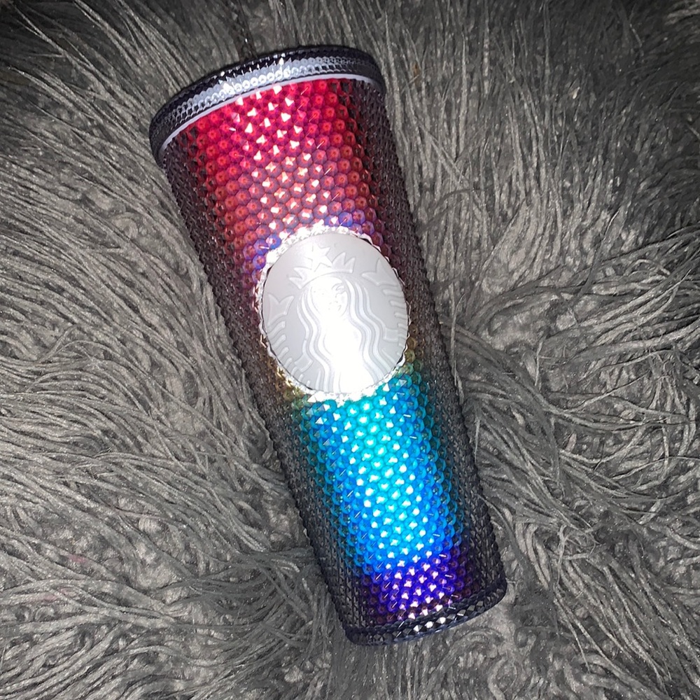 🌈 Starbucks rainbow studded pride tumbler NWT